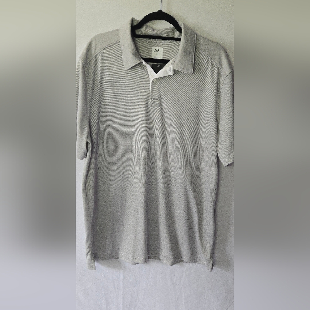 NWT Oakley Light Gray Gravity Short Sleeve Polo Shirt Size XXL